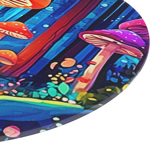 Magic Mushroom Path Design Snijplank (Hoek)