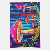 Magic Mushroom Path Design Theedoek (Verticaal)