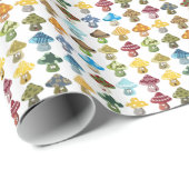 Magic Mushroom Pattern Cadeaupapier (Rol Hoek)