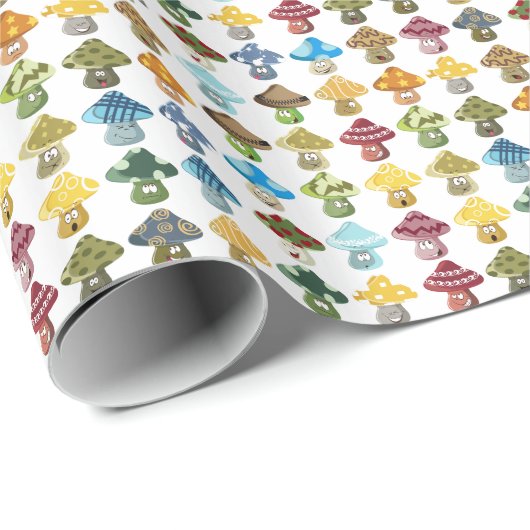 Magic Mushroom Pattern Cadeaupapier (Rol Hoek)
