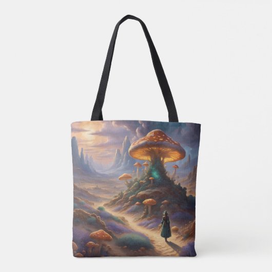Magic Mushroom Planet Tote Bag (Achterkant)