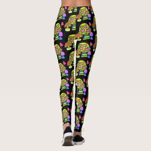 Magic Mushroom Print Leggings (Achterkant)