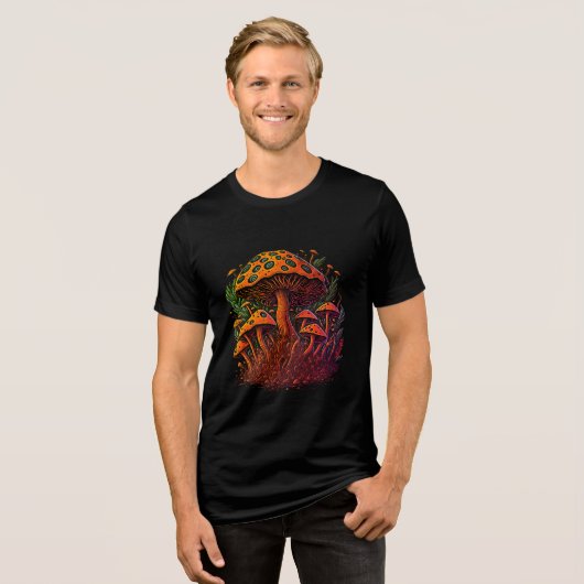 Magic Mushroom Retro Vibes T-shirt (Voorkant volledig)