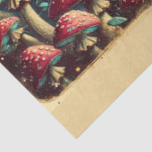 Magic Mushroom Vintage Alice and Cat Tissuepapier (Detail)