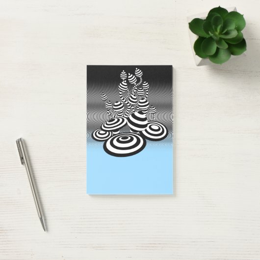 Magic Mushrooms blauw vervagen Post-it notitieblok Post-it® Notes (Kantoor)