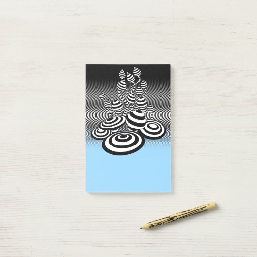 Magic Mushrooms blauw vervagen Post-it notitieblok Post-it® Notes (Op bureau)