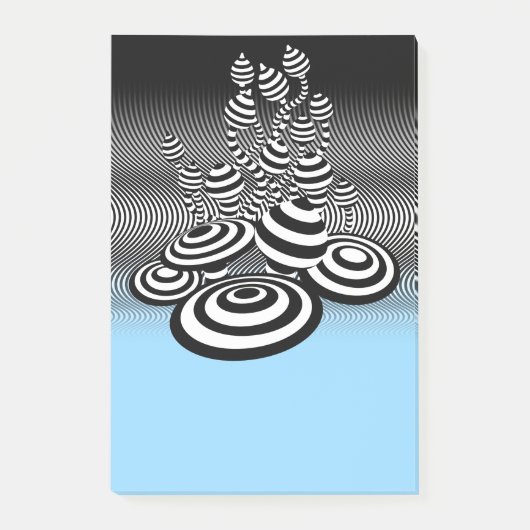 Magic Mushrooms blauw vervagen Post-it notitieblok Post-it® Notes (Voorkant)