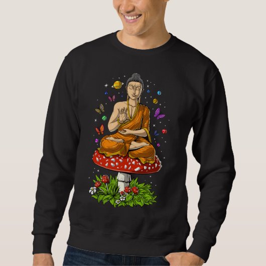 Magic Mushrooms Boeddha Trui (Voorkant)