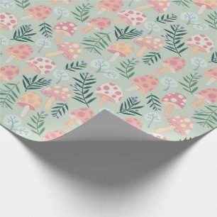 Magic Mushrooms Forest Pattern Cadeaupapier