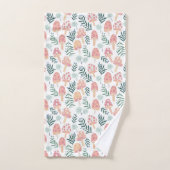 Magic Mushrooms Forest Pattern roze Green Bad Handdoek (Handdoek)