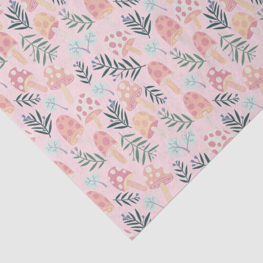 Magic Mushrooms Forest Pattern Tissuepapier (Detail)