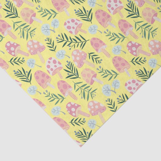 Magic Mushrooms Forest Pattern Tissuepapier (Detail)