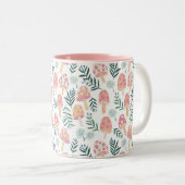 Magic Mushrooms Forest Pattern Tweekleurige Koffiemok (Voorkant rechts)