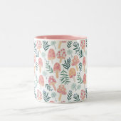 Magic Mushrooms Forest Pattern Tweekleurige Koffiemok (Center)