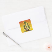 Magic Mushrooms - Zauber Pilze Vierkante Sticker (Envelop)
