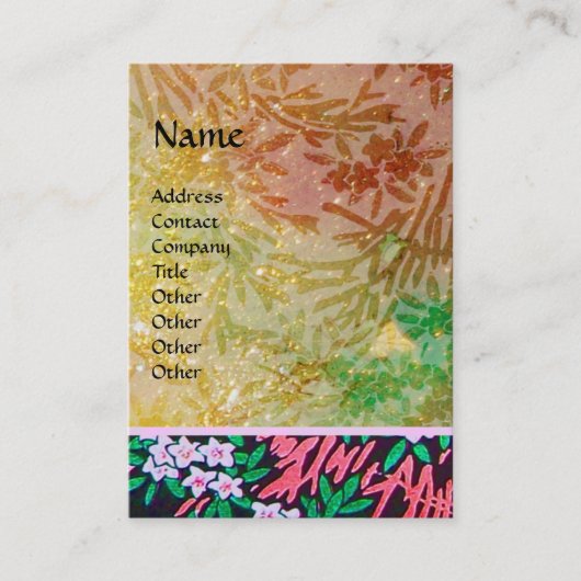 MAGIC MYRTLE / Mousserende goudreflecties Visitekaartje (Voorkant)