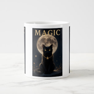 MAGIC – Mystic Black Cat & Full Moon Design Grote Koffiekop
