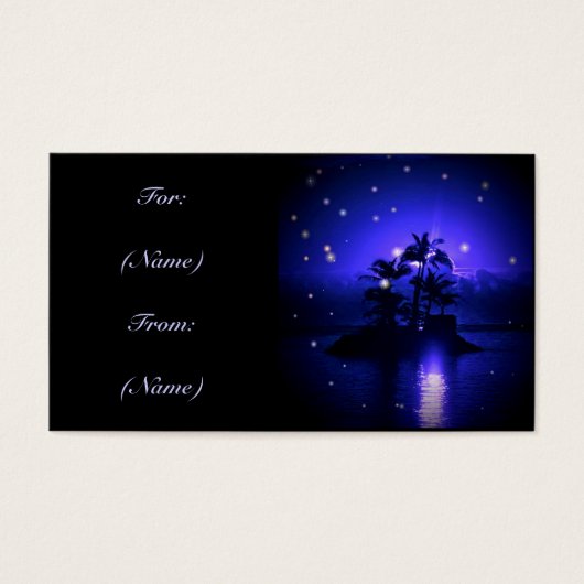 Magic Night Gift Label Visitekaartje (Voorkant)