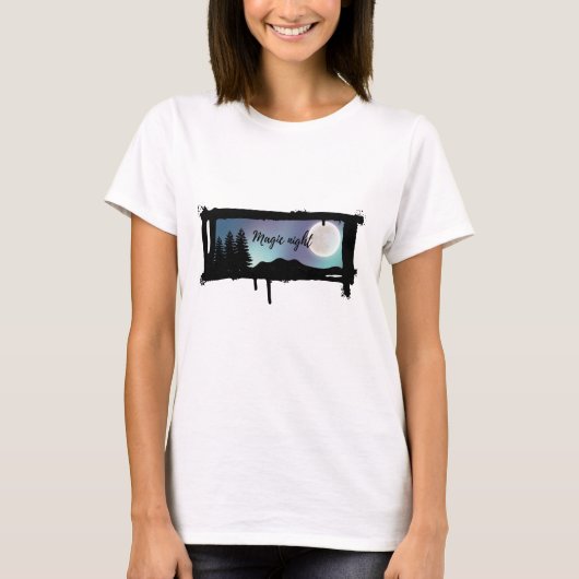 MAGIC NIGHT NORTHERN LIGHTS T-SHIRT (Voorkant)