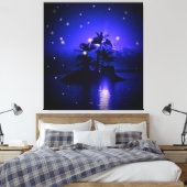 Magic Night Wrapped Canvas Afdruk (Insitu (Slaapkamer))