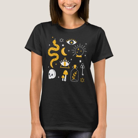 Magic Occult Celestial Witchcraft All Seing Eye T-shirt (Voorkant)