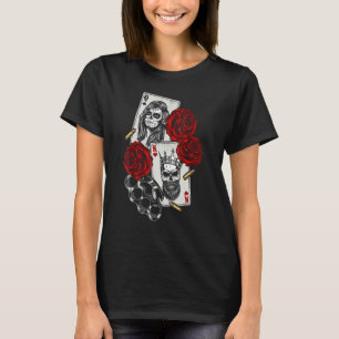 Magic Occult Skull Queen Spades King Hearts Roos T-shirt