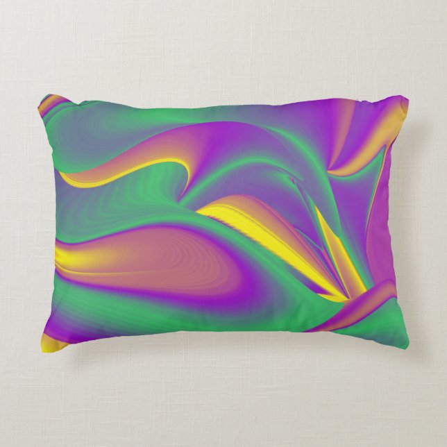 Magic of Colors Abstract 3D Rainbowart Accent Kussen (Voorkant)