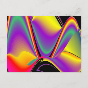 Magic of Colors Abstract 3D Rainbowart Briefkaart