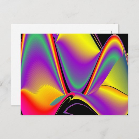 Magic of Colors Abstract 3D Rainbowart Briefkaart (Voorkant / Achterkant)