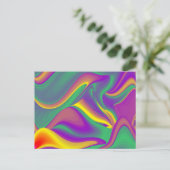 Magic of Colors Abstract 3D Rainbowart Briefkaart (Staand voorkant)