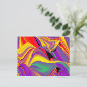 Magic of Colors Abstract 3D Rainbowart Briefkaart (Staand voorkant)