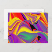 Magic of Colors Abstract 3D Rainbowart Briefkaart (Voorkant / Achterkant)