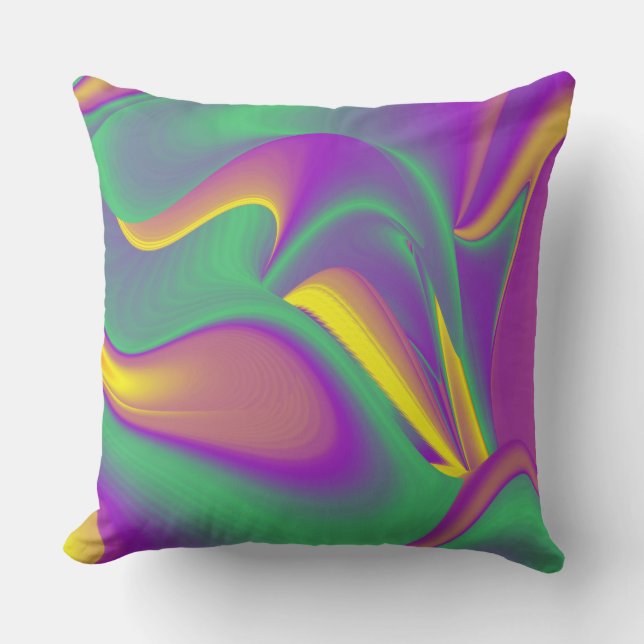 Magic of Colors Abstract 3D Rainbowart Buitenkussen (Voorkant)