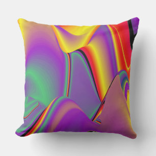 Magic of Colors Abstract 3D Rainbowart Buitenkussen