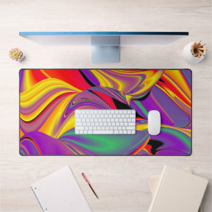 Magic of Colors Abstract 3D Rainbowart Bureaumat
