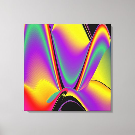 Magic of Colors Abstract 3D Rainbowart Canvas Afdruk (Voorkant)