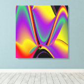 Magic of Colors Abstract 3D Rainbowart Canvas Afdruk (Insitu (Houten vloer))