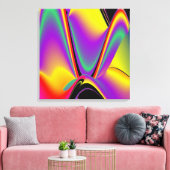 Magic of Colors Abstract 3D Rainbowart Canvas Afdruk (Insitu (Woonkamer))
