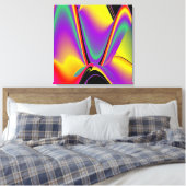 Magic of Colors Abstract 3D Rainbowart Canvas Afdruk (Insitu (Slaapkamer))