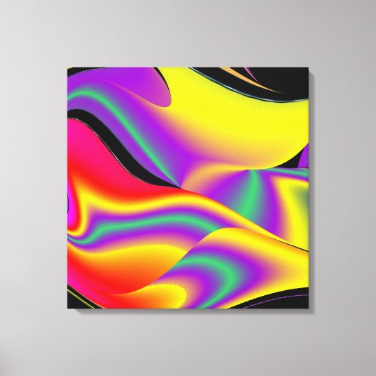 Magic of Colors Abstract 3D Rainbowart Canvas Afdruk (Voorkant)