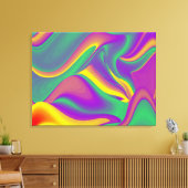 Magic of Colors Abstract 3D Rainbowart Canvas Afdruk (Insitu (Woonkamer))