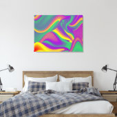 Magic of Colors Abstract 3D Rainbowart Canvas Afdruk (Insitu (Slaapkamer))