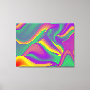 Magic of Colors Abstract 3D Rainbowart Canvas Afdruk