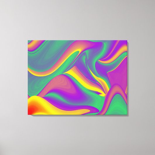 Magic of Colors Abstract 3D Rainbowart Canvas Afdruk (Voorkant)