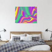 Magic of Colors Abstract 3D Rainbowart Canvas Afdruk (Insitu (Slaapkamer))