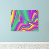 Magic of Colors Abstract 3D Rainbowart Canvas Afdruk (Insitu (Houten vloer))
