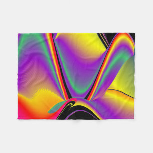 Magic of Colors Abstract 3D Rainbowart Fleece Deken