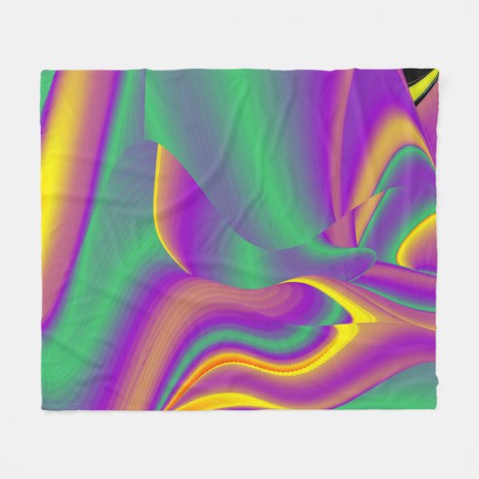 Magic of Colors Abstract 3D Rainbowart Fleece Deken (Voorkant (Horizontaal))
