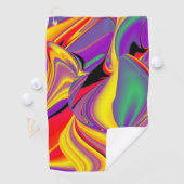 Magic of Colors Abstract 3D Rainbowart Golfhanddoek (Insitu)