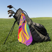 Magic of Colors Abstract 3D Rainbowart Golfhanddoek (Groen)